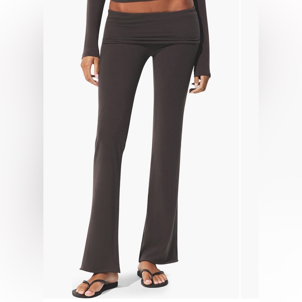 SKIMS Stretch Cotton Jersey Foldover Pants